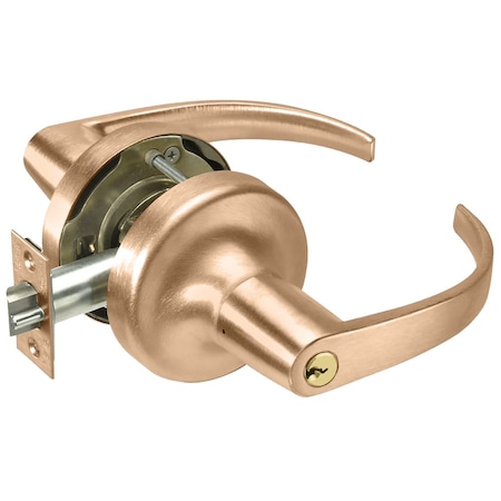Yale Grade 2 Entry Cylindrical Lock, Pacific Beach Lever, Conventional Cylinder, Satin Bronze Finish PB5304LN 612